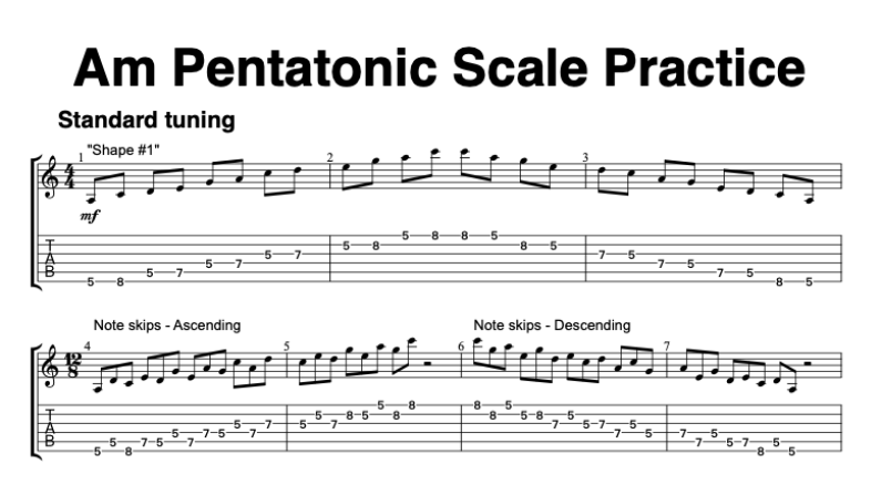 A Minor Pentatonic Practice 